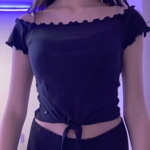 off the shoulder crop top